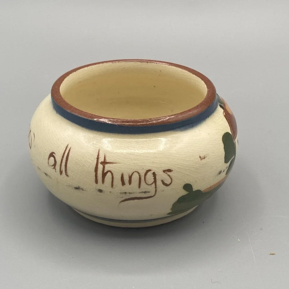 Watcombe Torquay Pottery England Motto Ware Egg Cup Base plus‎ Small Open Bowl